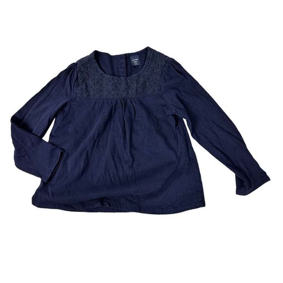 Gap Navy Eyelet Long Sleeve Top size 4T Navy - Picture 1 of 4